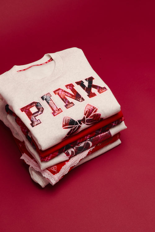 PINK x LoveShackFancy Oversized Crew Neck Dress