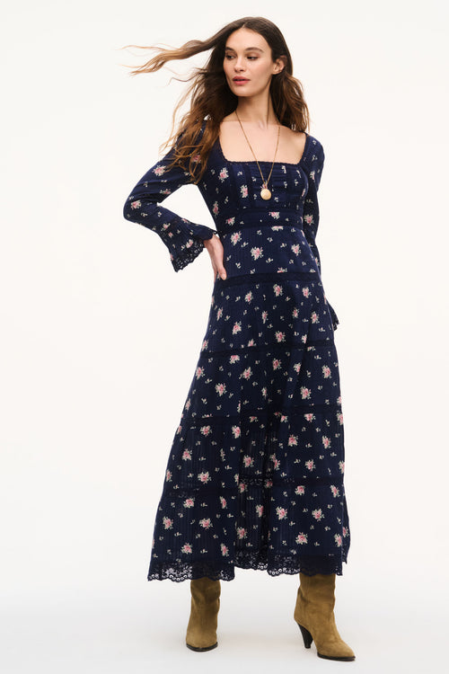 Ivelle Floral Cotton Maxi Dress