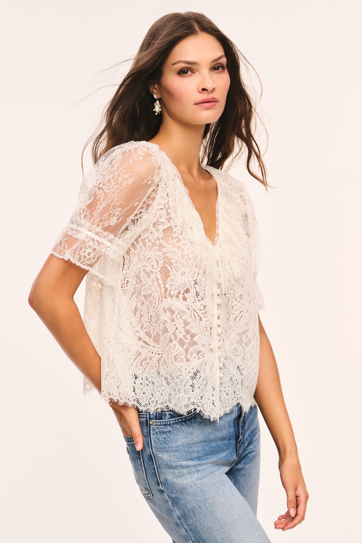 Kaylin Sheer Lace Top