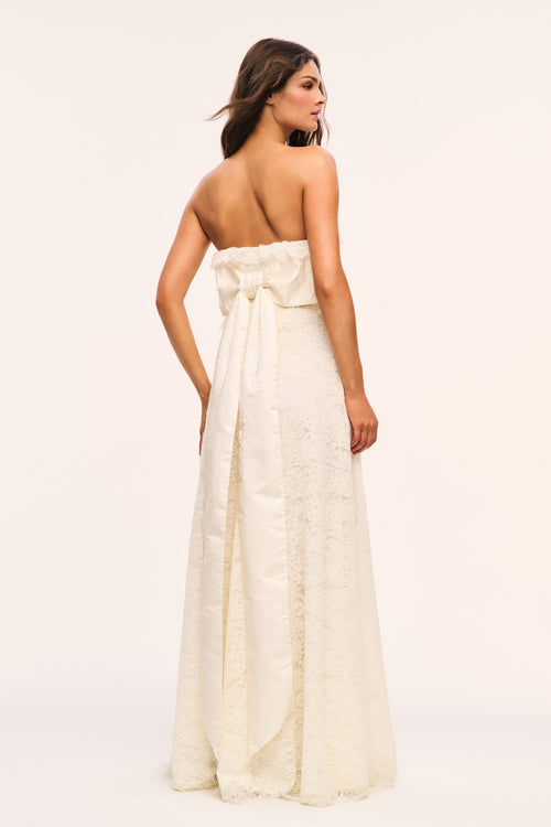 Jasmine Strapless Lace Maxi Dress