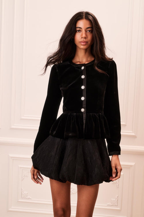 Demeni Wool-Silk Bubble Skirt