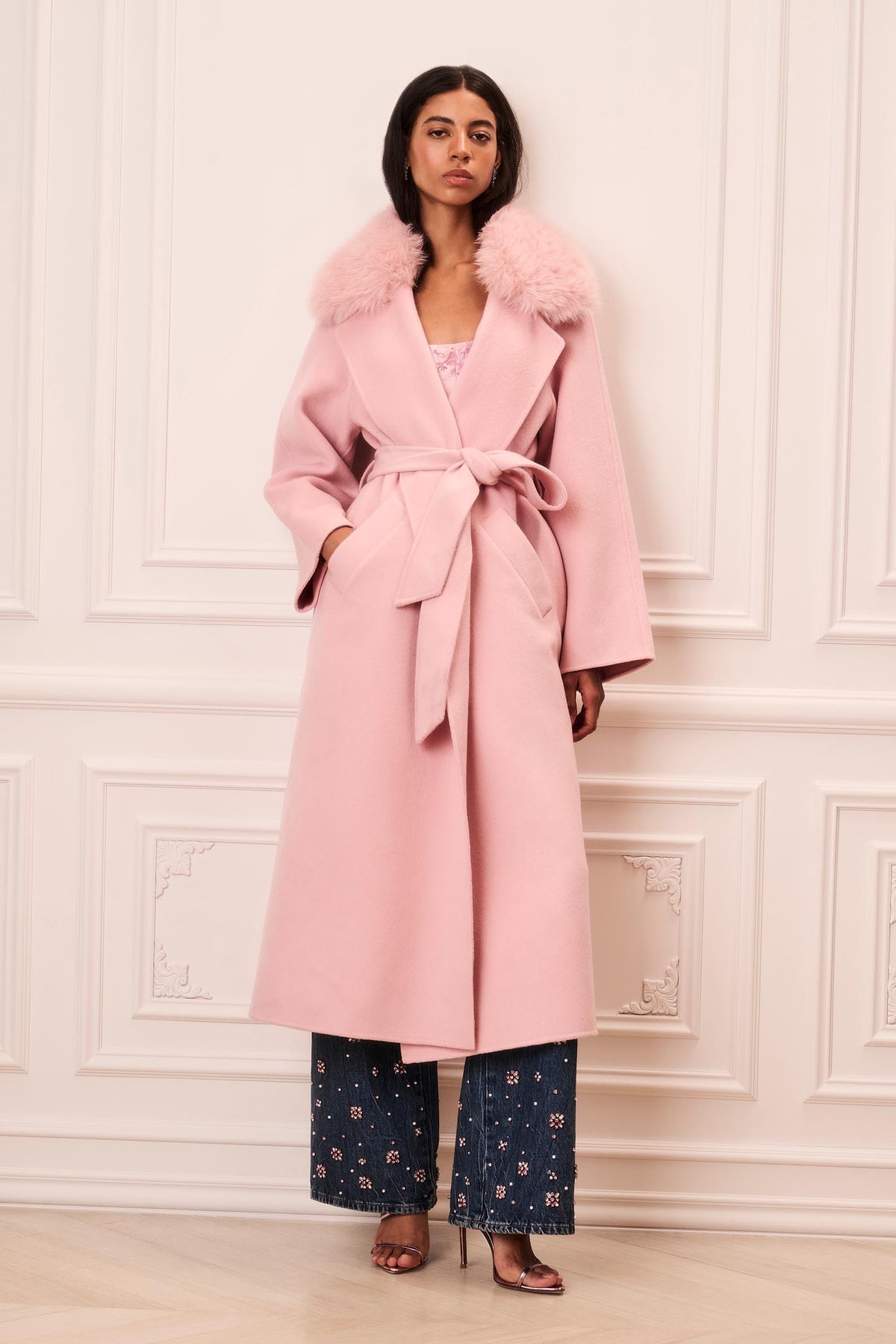 Katniss Faux Fur Collar Wool Coat
