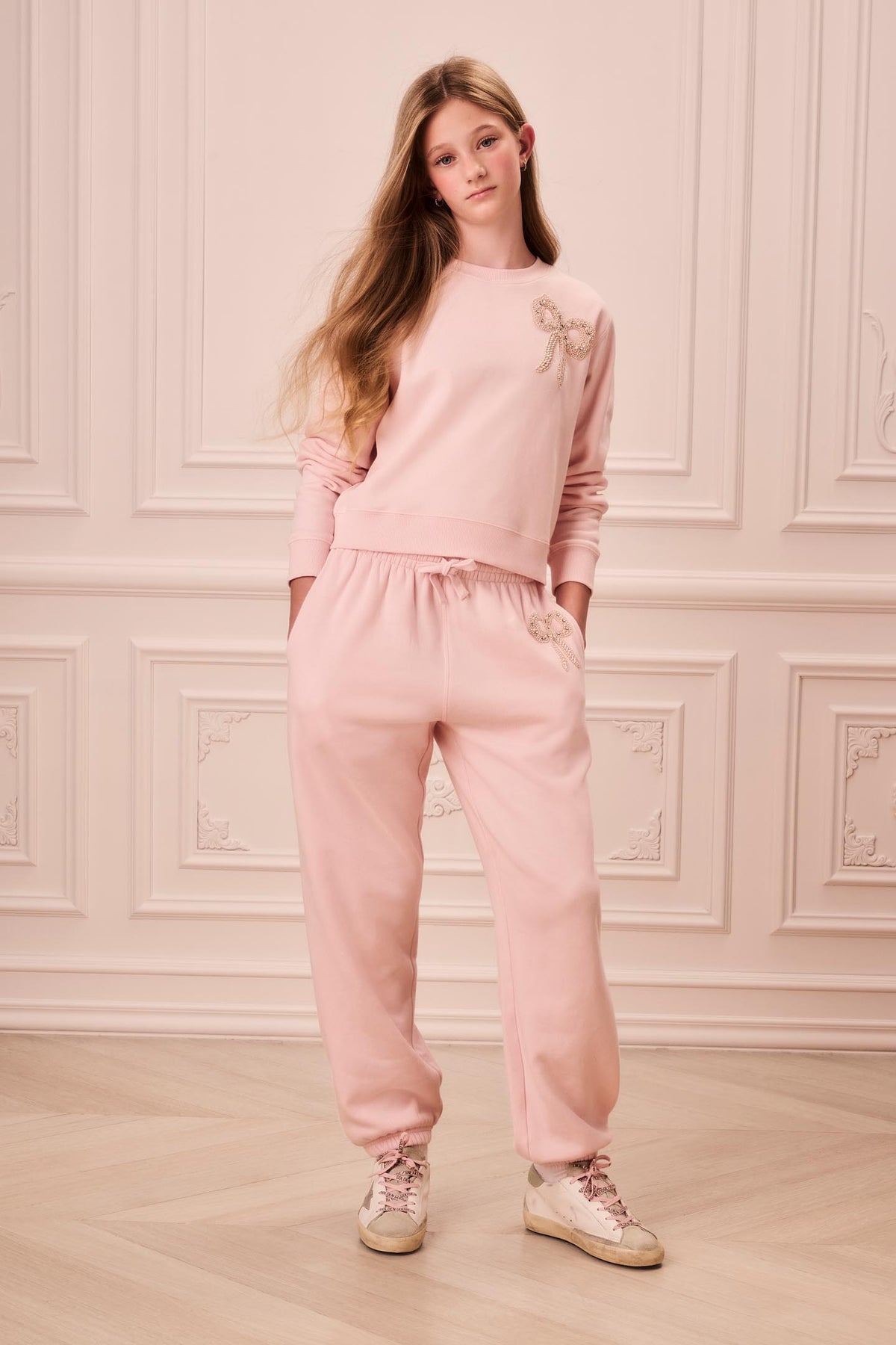 Tween Embellished Bow Lumi Pullover