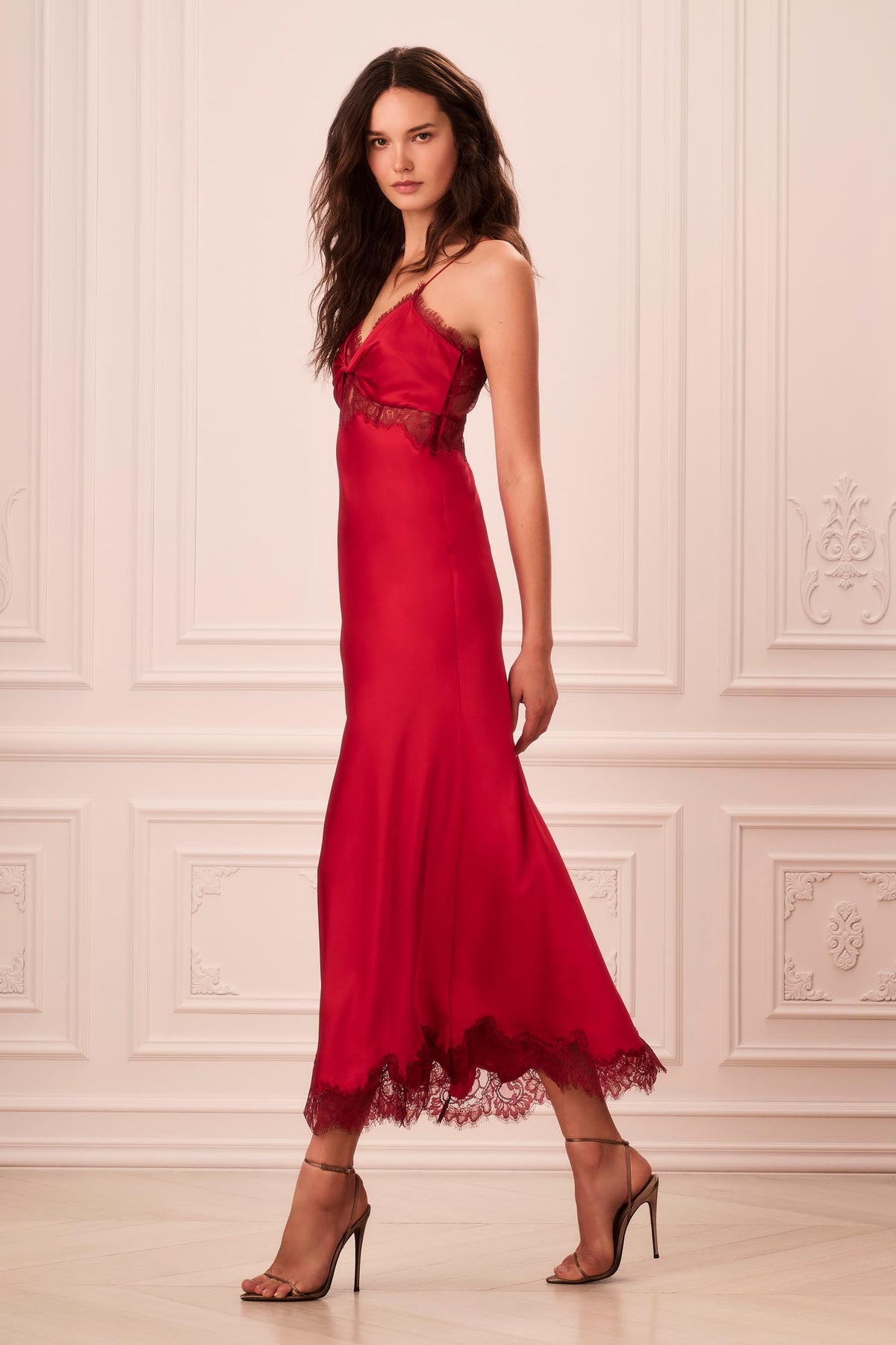 Orianna Silk-Blend Maxi Slip Dress