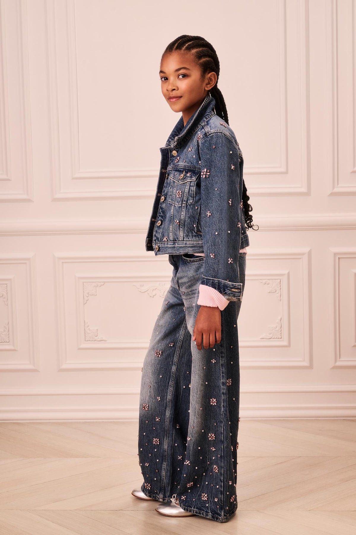 Tween Bejeweled Denim Lavina Jacket