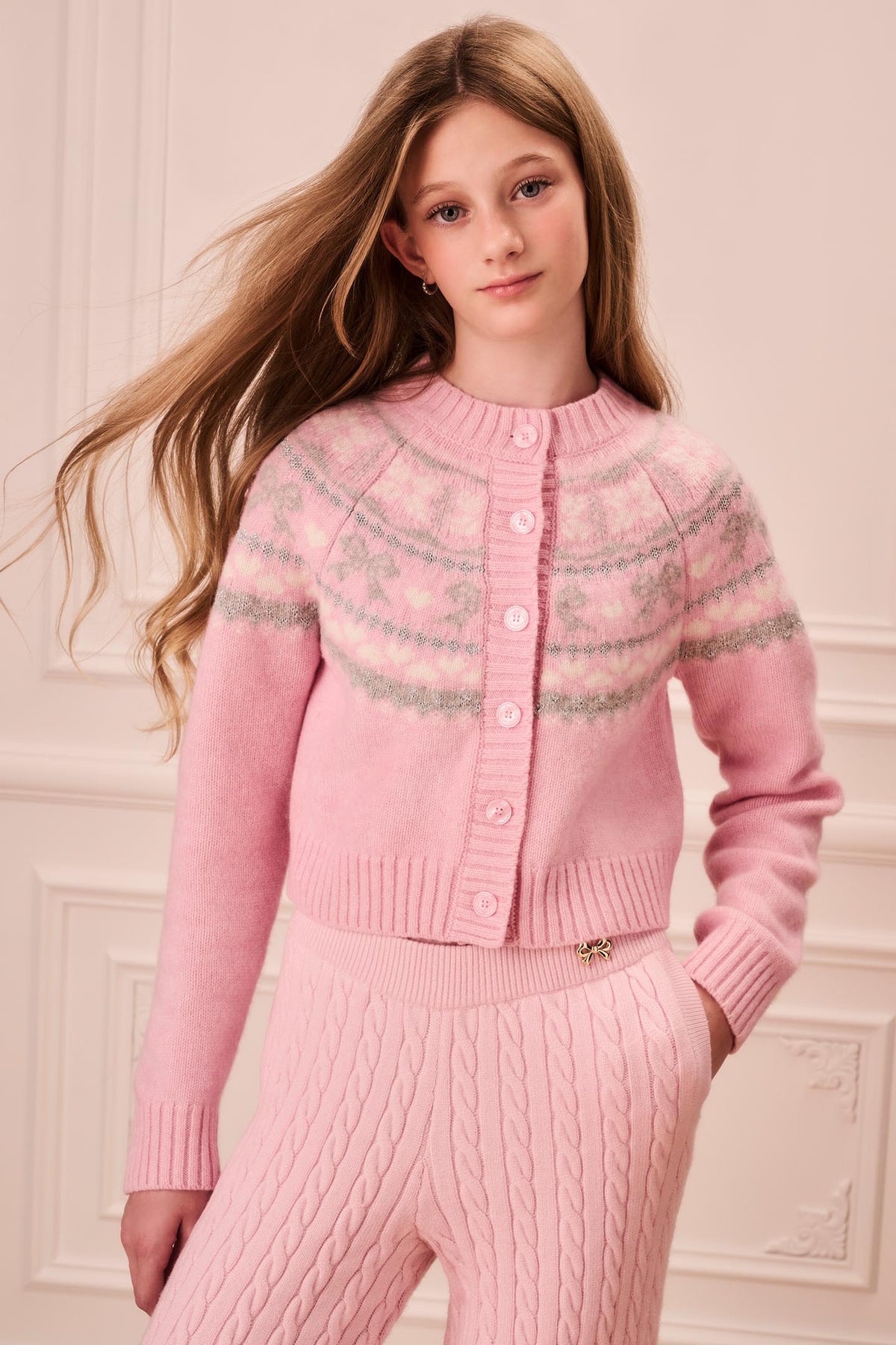 Tween Fair Isle Wrenna Cardigan