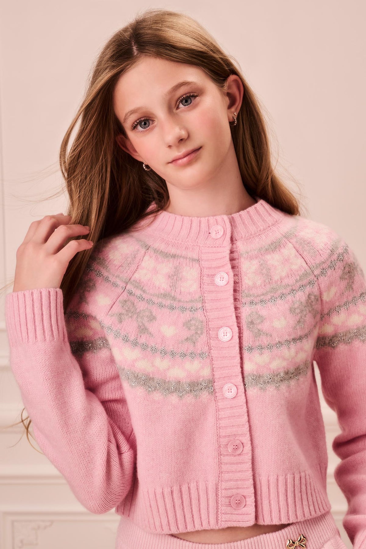 Tween Fair Isle Wrenna Cardigan