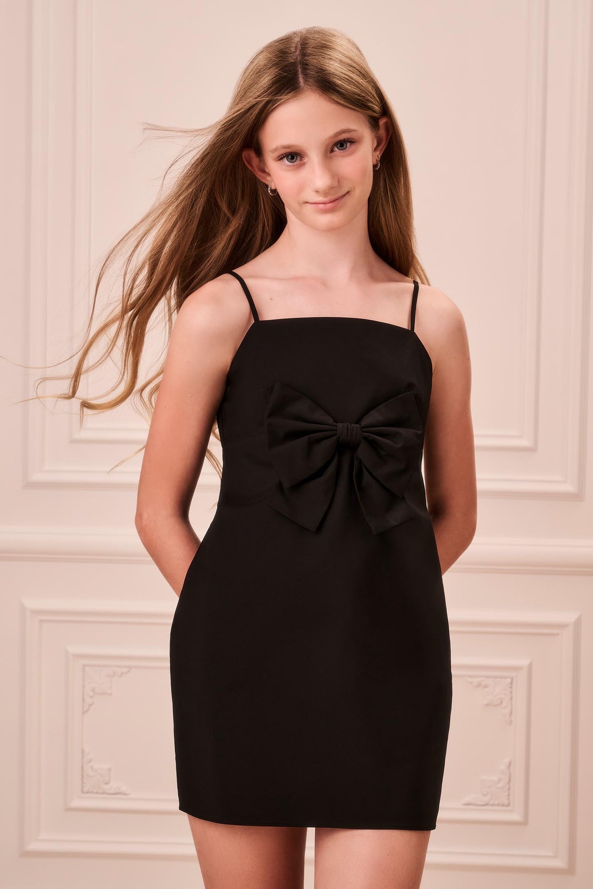 Tween Taffeta Bow Sorellaina Dress