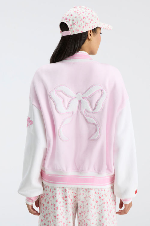 Fanatics x LoveShackFancy Collegiate Varsity Jacket