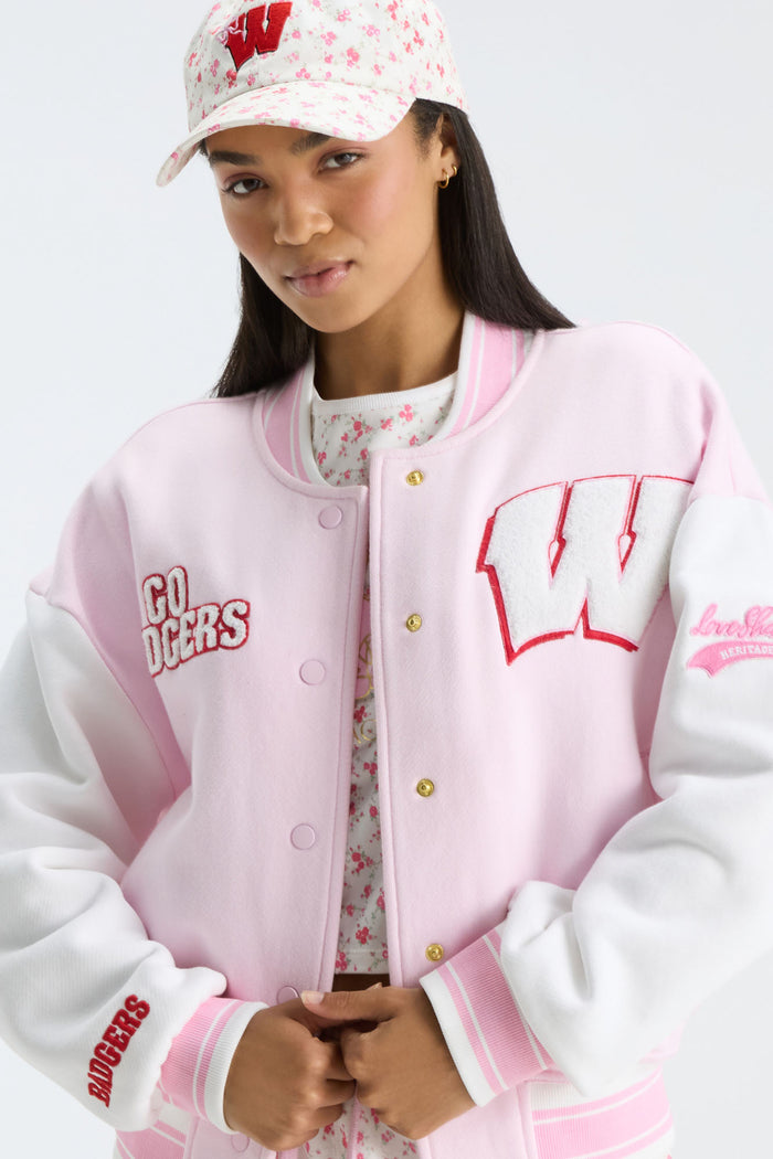 Fanatics x LoveShackFancy Collegiate Varsity Jacket