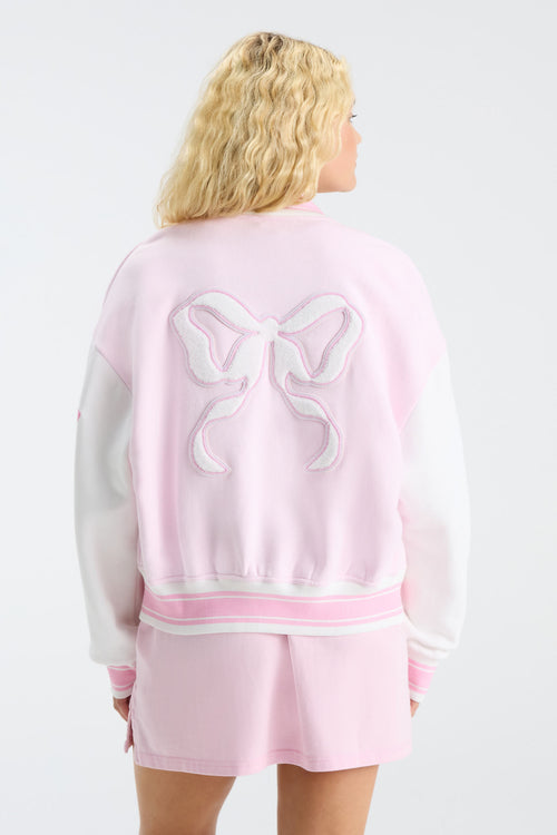 Fanatics x LoveShackFancy Collegiate Varsity Jacket