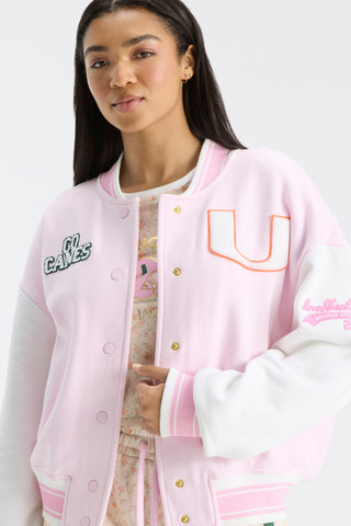 Fanatics x LoveShackFancy Collegiate Varsity Jacket