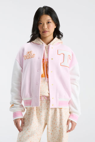 Fanatics x LoveShackFancy Collegiate Varsity Jacket