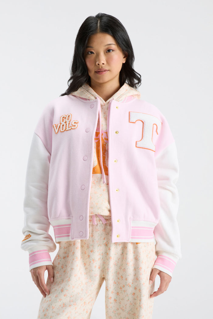 Fanatics x LoveShackFancy Collegiate Varsity Jacket