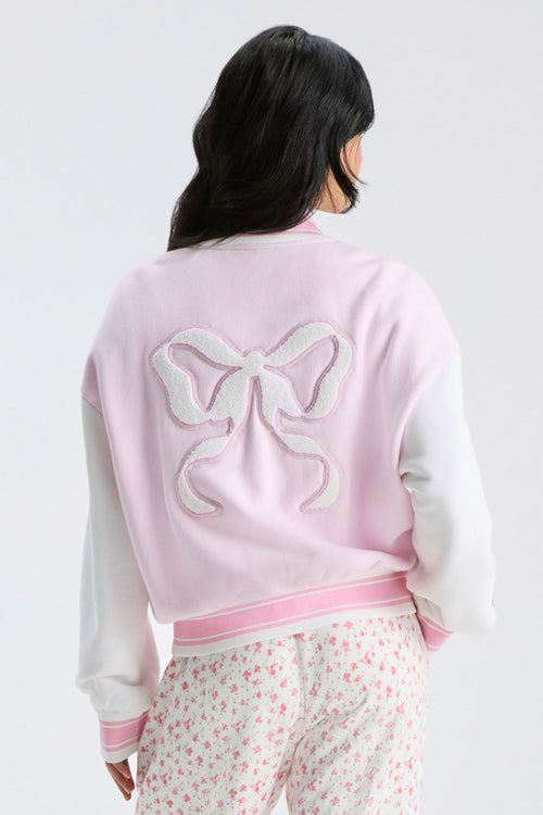 Fanatics x LoveShackFancy Collegiate Varsity Jacket