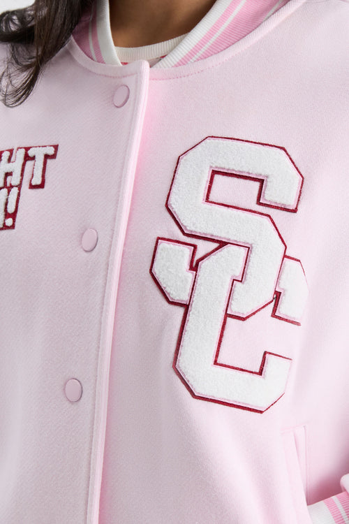 Fanatics x LoveShackFancy Collegiate Varsity Jacket