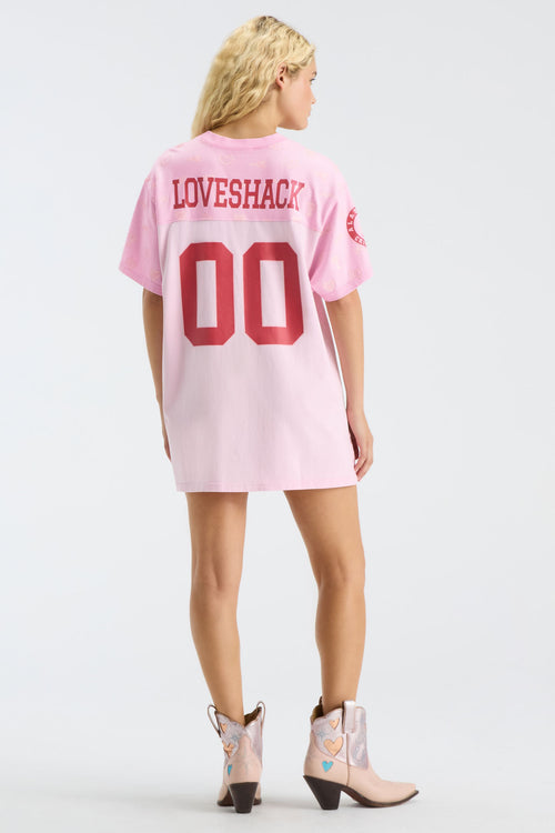Fanatics x LoveShackFancy Varsity Crush Jersey Dress