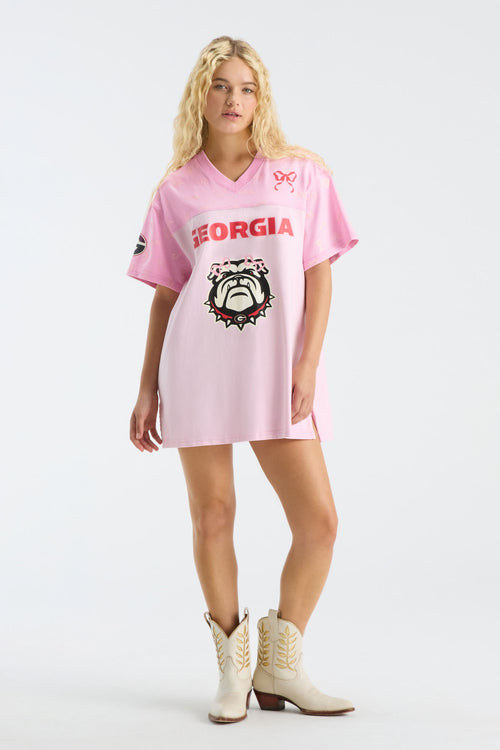 Fanatics x LoveShackFancy Varsity Crush Jersey Dress