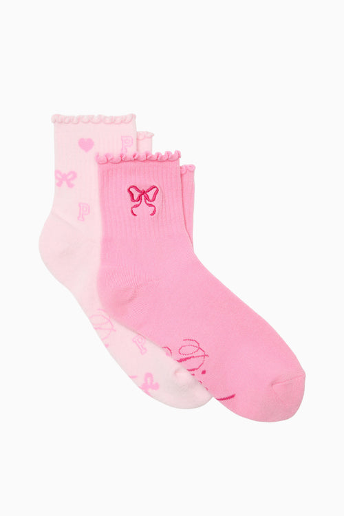 PINK x LoveShackFancy Feminine Lettuce Socks - Pack of 2