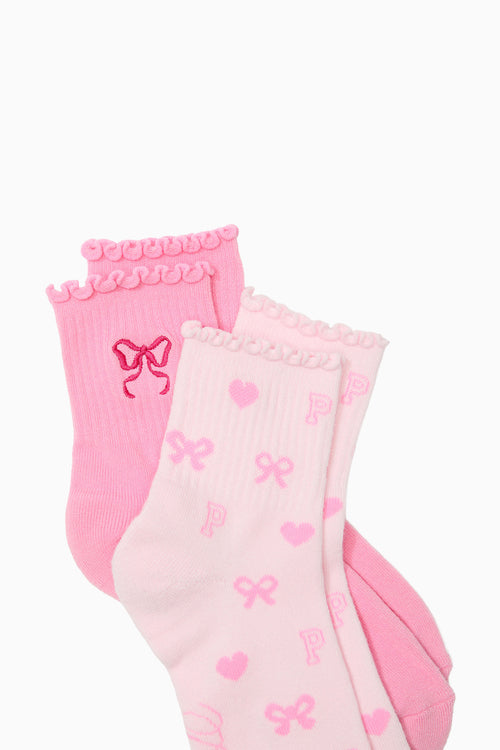 PINK x LoveShackFancy Feminine Lettuce Socks - Pack of 2