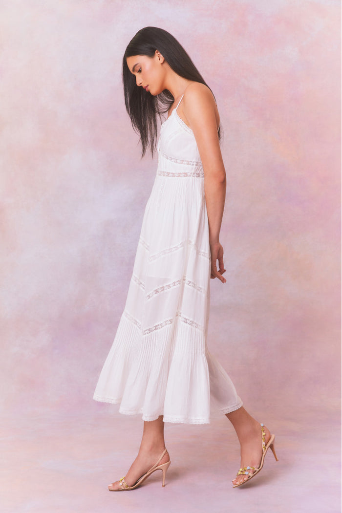 Esilda Cotton Dress in True White main image 0