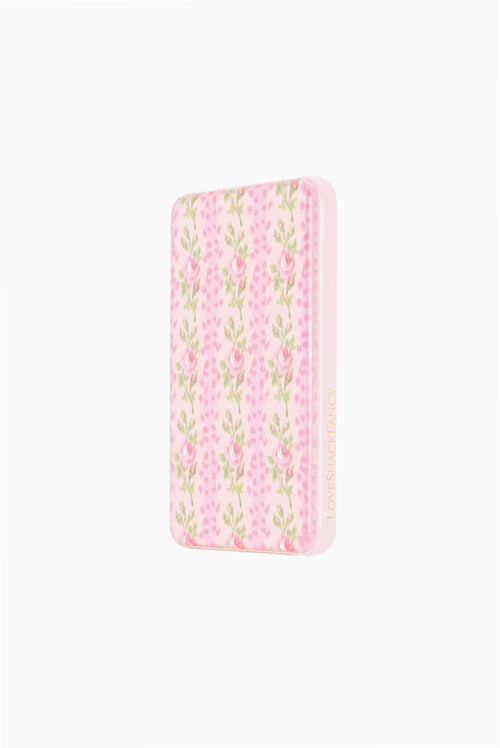 Case-Mate x LoveShackFancy 5K mAh Wireless Portable Charger Works with MagSafe - Blooming Heirloom