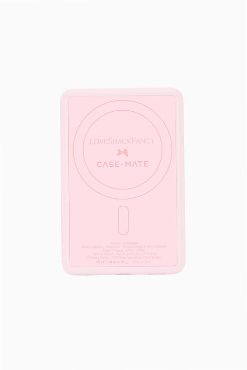 Case-Mate x LoveShackFancy 5K mAh Wireless Portable Charger Works with MagSafe - Blooming Heirloom