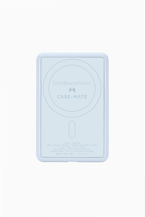 Case-Mate x LoveShackFancy 5K mAh Wireless Portable Charger Works With MagSafe - Everblooming Rosettes