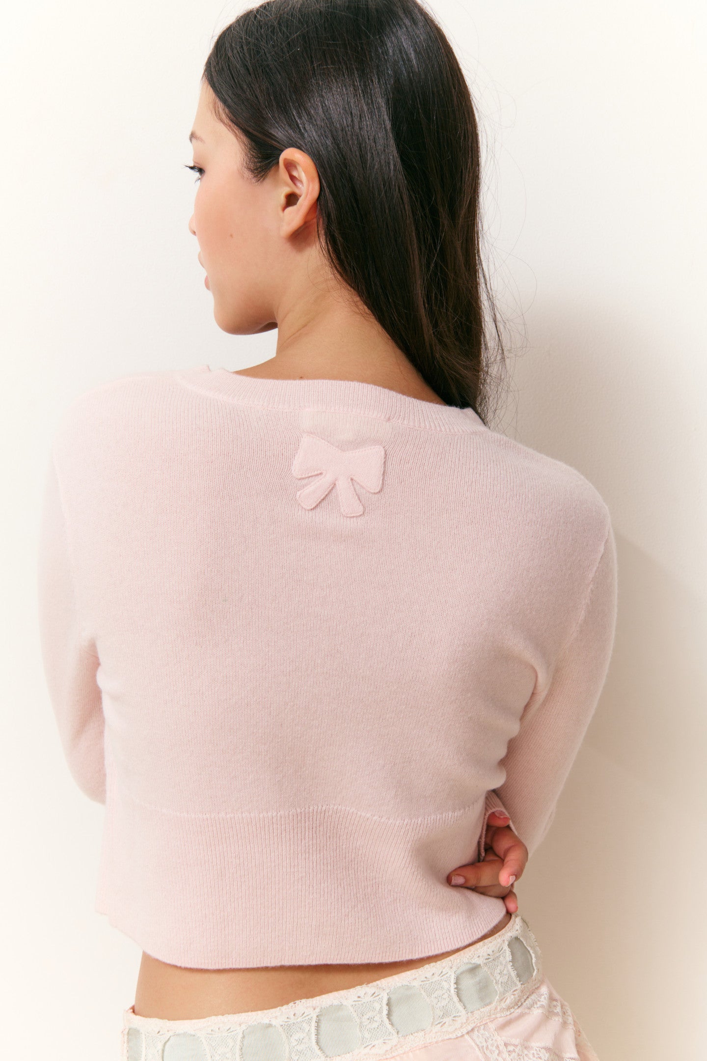 HYEON ワッフルカーディガン／pink beige 0388982b9431ab90d6471dfe50fc05