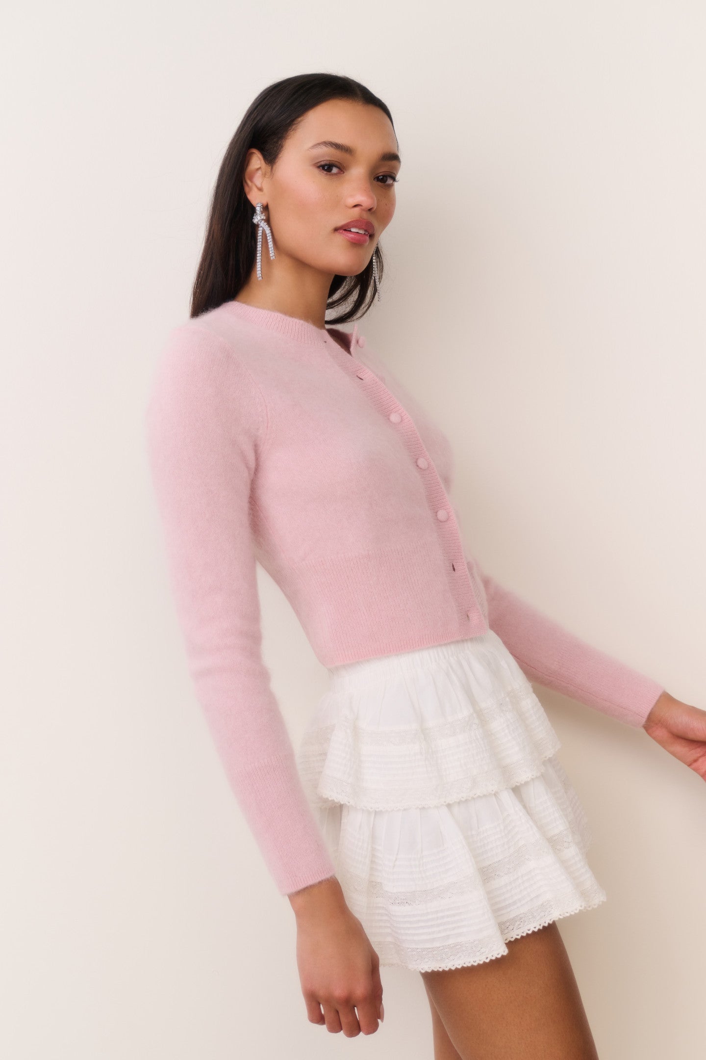 Adeanne Fitted Cashmere Cardigan