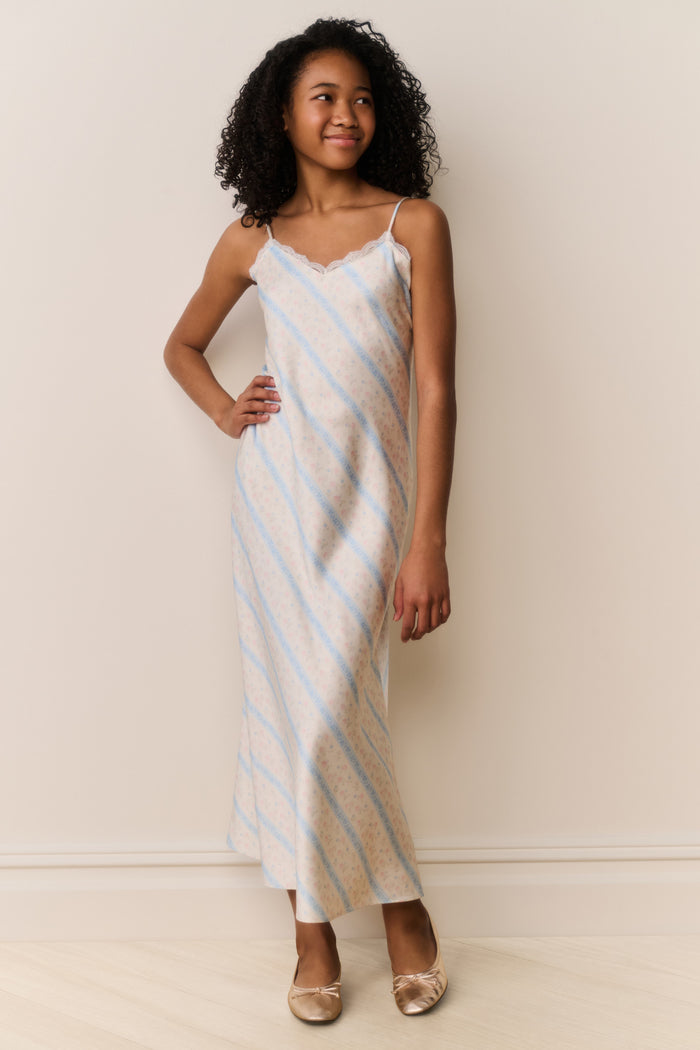 Tween Adelise Floral Stripe Maxi Dress