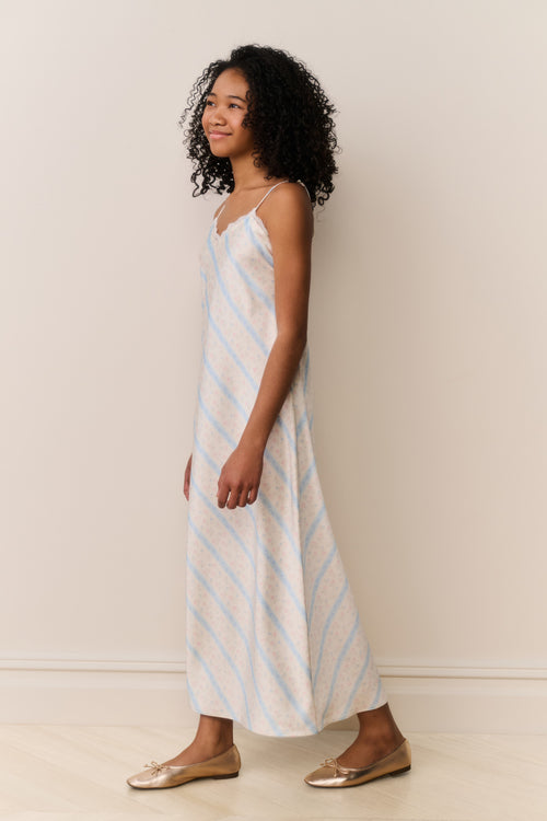Tween Adelise Floral Stripe Maxi Dress