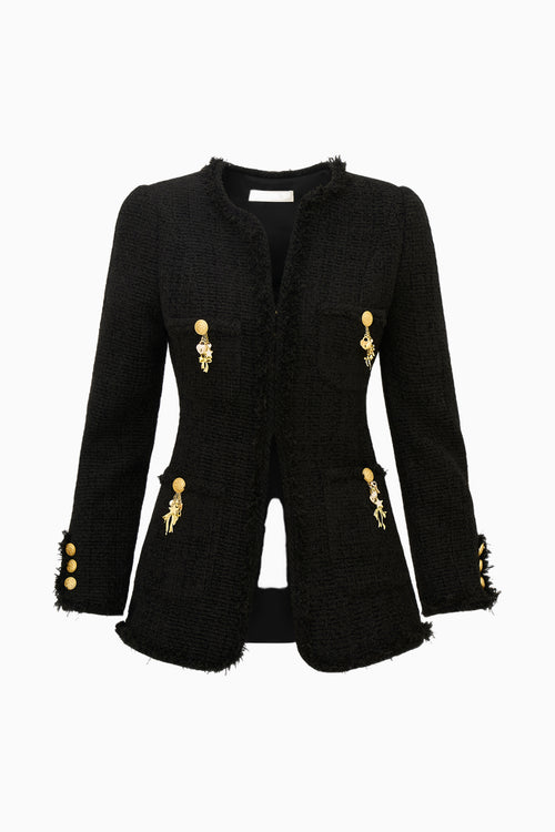 Adrina Tweed Embellished Jacket