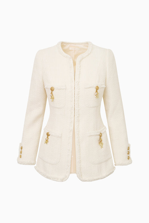 Adrina Tweed Embellished Jacket