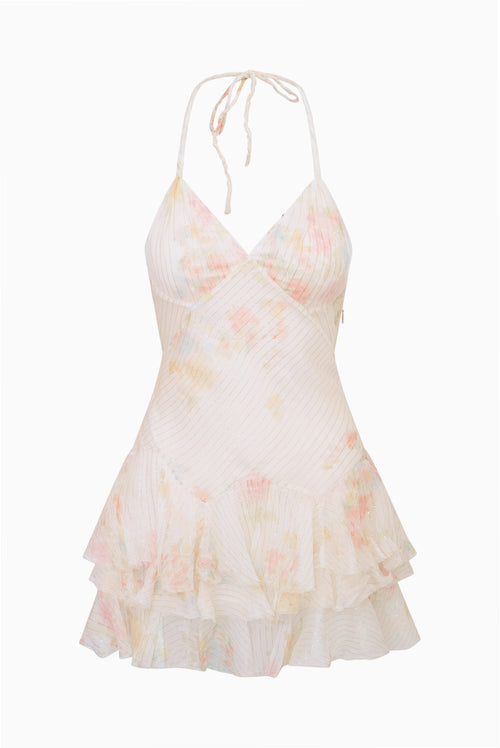 Adrinette Silk Chiffon Mini Dress
