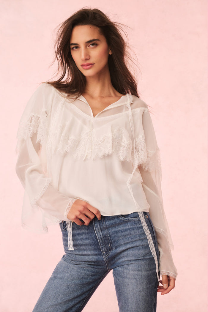 Carolette Eyelet Wide-Leg Pants