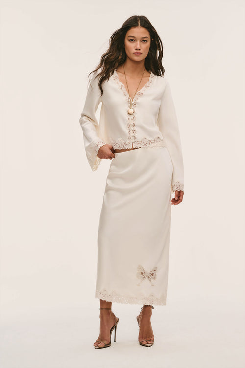 Avelaine Crepe Maxi Skirt