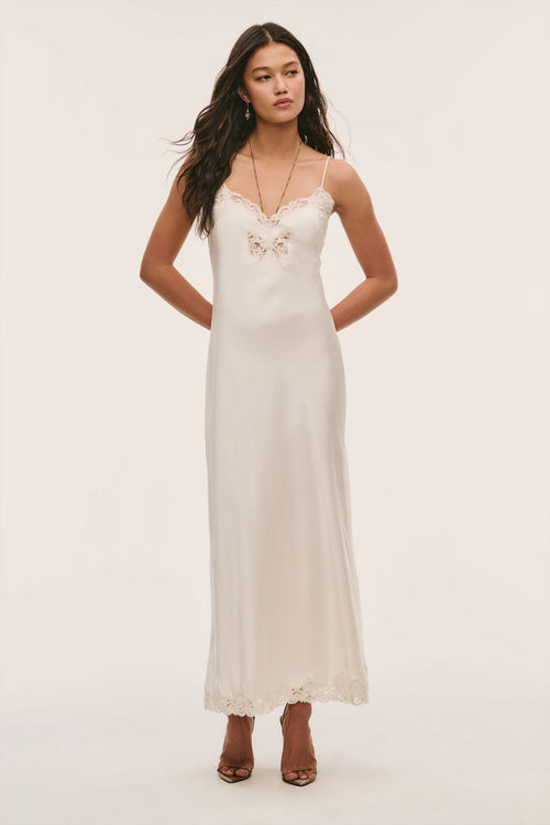 Lomira Lace Bow Maxi Dress