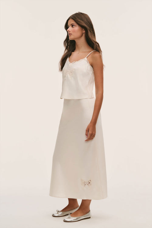 Tween Thyme Crepe Maxi Skirt