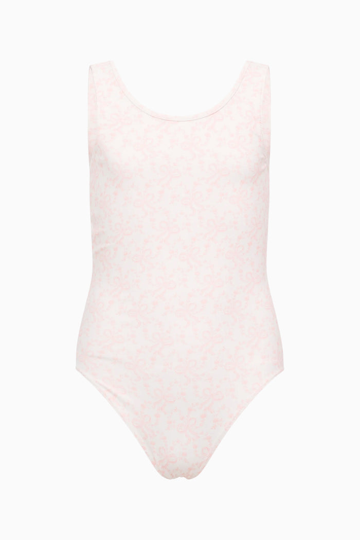 Little Girls Aldora Bow Print Swimsuit