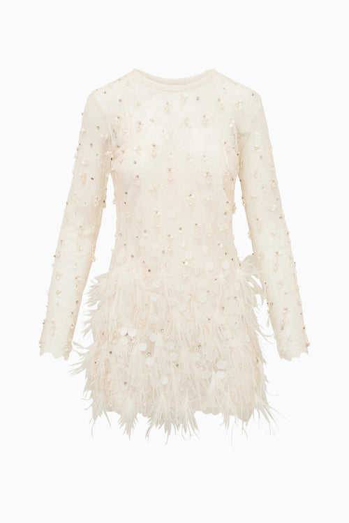 Alouetta Embellished Lace Mini Dress