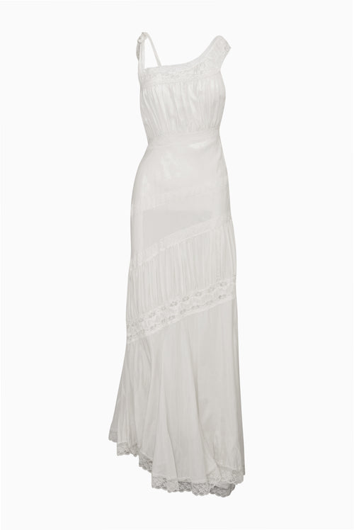 Andresy Silk Asymmetrical Maxi Dress