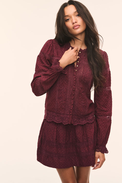Casetta Cotton Swiss Dot Top