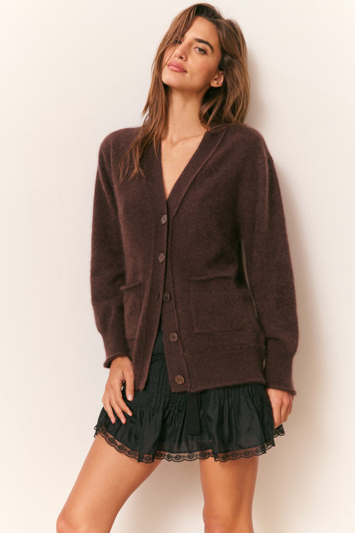 Applene Brushed Cashmere Cardigan