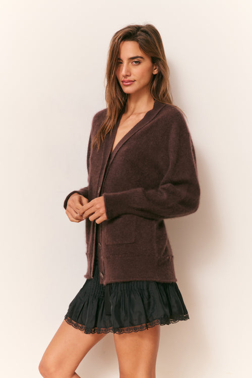 Applene Brushed Cashmere Cardigan