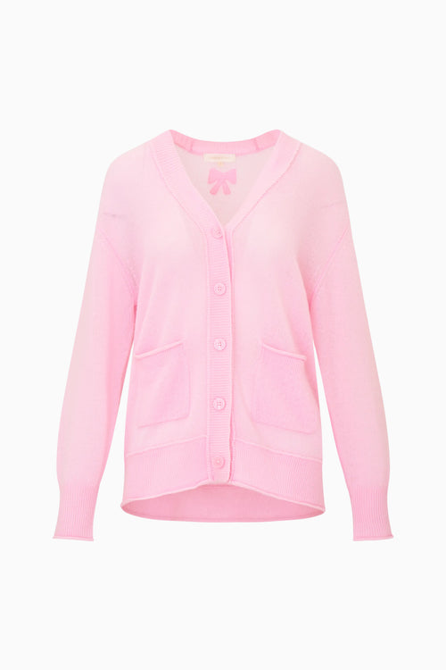 Pink cardigan on a white background