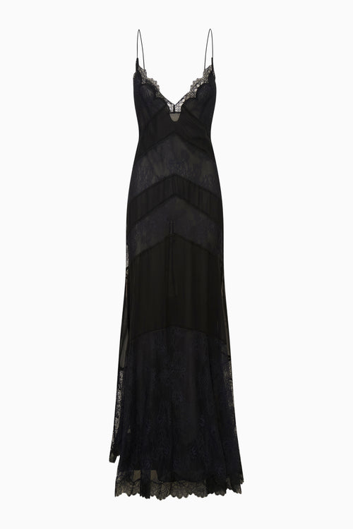 Astra Silk Lace Maxi Dress