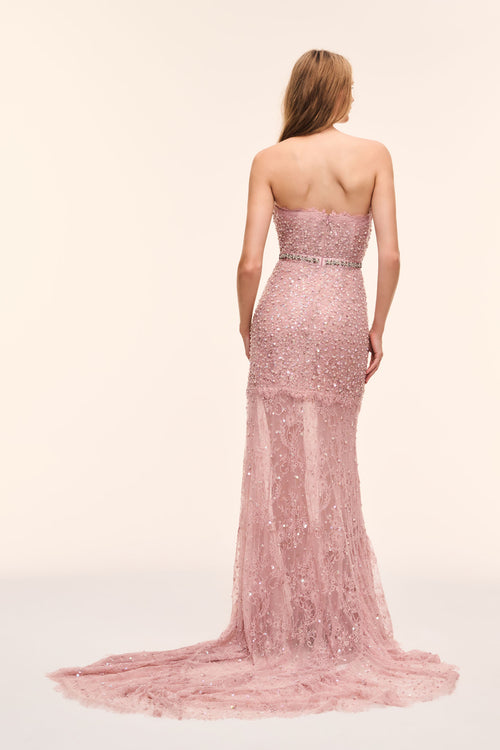 Avenel Beaded Lace Gown