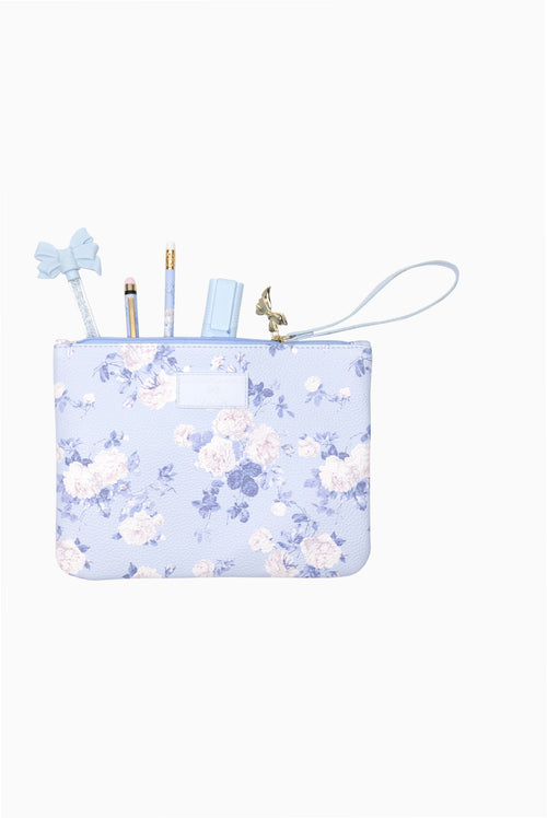 LoveShackFancy │ Yoobi Everblooming Rosettes Vegan Leather Accessory Pouch with Wristlet