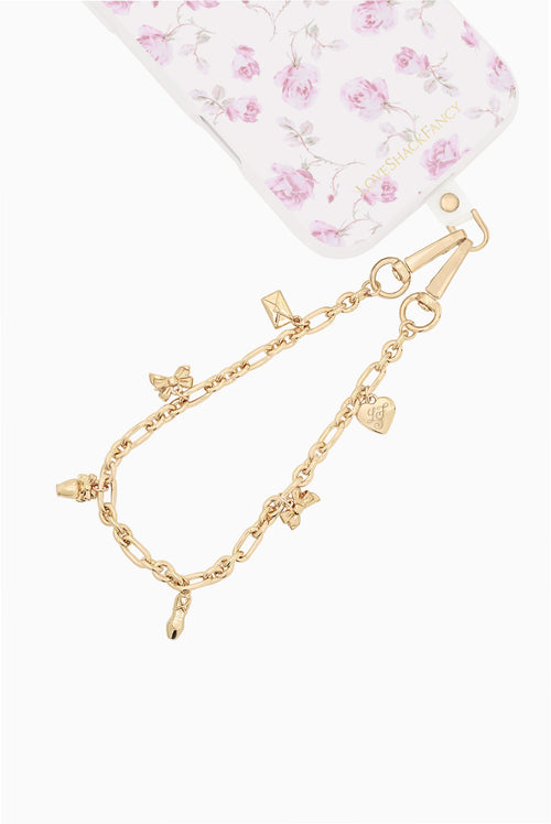 Case-Mate x LoveShackFancy Anchor Card Phone Charm - Gold w/ Charms